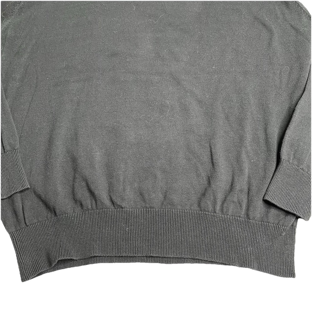 Tricots St Raphael Sweater Mens L Black Mock Neck Pullover Knit Cotton Blend - Picture 4 of 7